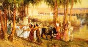 Frederick Arthur Bridgman Procession in Honor of Isis Sweden oil painting artist